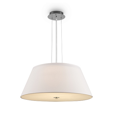 подвесной светильник с матовым стеклянным плафоном на хромовом основании