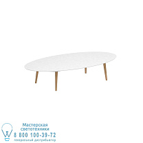 СТОЛ STYLETTO HIGH LOUNGE 250X130CM НОГИ ТИКА КЕРАМИЧЕСКАЯ СТОЛЕШНИЦА БЕЛЫЙ Royal Botania