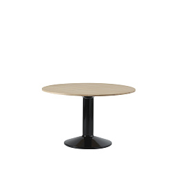 Muuto Midst Обеденный стол Ø120 см, промасленный дуб / черный MITAB120R0601