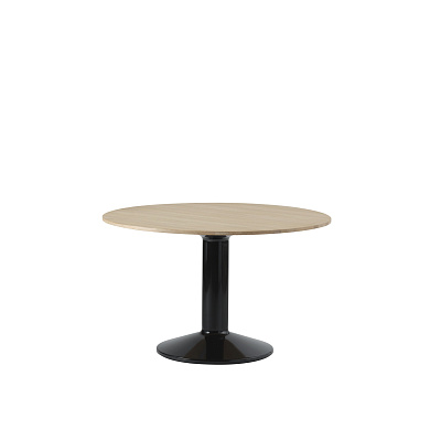 Muuto Midst Обеденный стол Ø120 см, промасленный дуб / черный MITAB120R0601