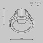 Alfa LED Maytoni встраиваемый светильник DL043-01-10W3K-D-RD-WB бело-черный — фото 1