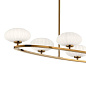 Pim 39" 6 Light Oval Chandelier with Satin Etched Cased Opal Glass Fox Gold люстра 52224FXG Kichler — фото 2