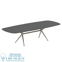 EXES СТОЛ 300X120CM АЛЮМИНИЕВЫЕ НОЖКИ ПЕСОК - СТОЛЕШНИЦА СТОЛА КЕРАМИЧЕСКАЯ ЧЕРНАЯ Royal Botania