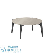 СТОЛИК TEA TIME Ø 75CM ANTHRACIT CERAMIC TAUPE GREY Royal Botania