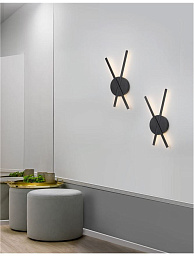 9100202 Nova Luce Reslin настенный светильник с двумя светодиодными элементами