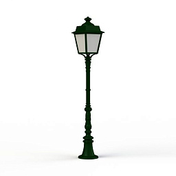 150030019 Roger Pradier Place Des Vosges Evolution садовый фонарь на стойке с куполообразным плафоном зелёного цвета
