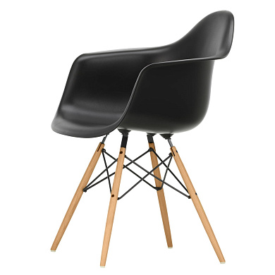 4055737331725 Eames Vitra Стул обеденный на деревянных ножках, черный/золотистый клен