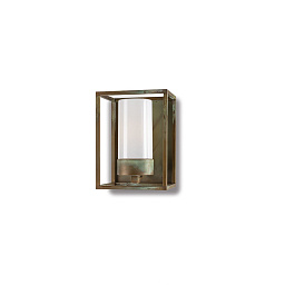 3366 Moretti Luce Cubic for Outdoor настенный уличный светильник с лампой в открытом каркасе из латуни