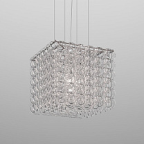 Подвесной светильник GIOGALI CUB CRYSTAL, прозрачный, глянцевый, хром E27 CE