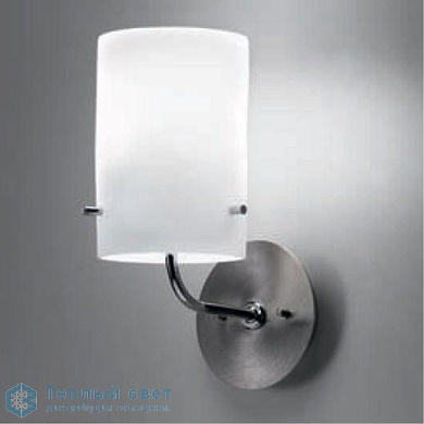 настенный светильник с цилиндрическим матовым плафоном из стекла