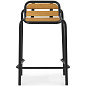 608049 Normann Copenhagen Vig Барный стул 65 см, дерево робиния / черный — фото 1
