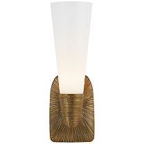 Utopia Small Single Bath Sconce золото с белым стеклом
