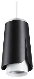 370834 Novotech Tulip однофазный трековый светильник цилиндрической формы чёрного цвета с подвесом для однофазного шинопровода 1ph