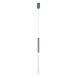 Подвесной светильник Favourite Bubblor 4310-1P — подвес-стержень из акрила с пузырьками на фурнитуре цвета никеля