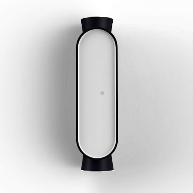 уличный настенный светильник цилиндрической формы с чёрным корпусом