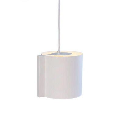 подвесной светильник с гладким цилиндрическим плафоном белого цвета
