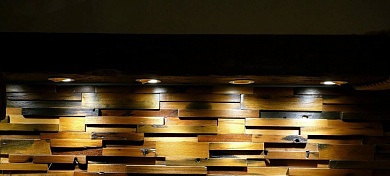 Plug &amp; Play Faux Wood Beam with 5x Recessed LED Spot lights подвесной светильник Wood Mosaic Ltd