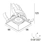 ENTERO SQ-M TRIMLESS 92710 GC золото цветное Delta Light Встраиваемый поворотный потолочный светильник — фото 1