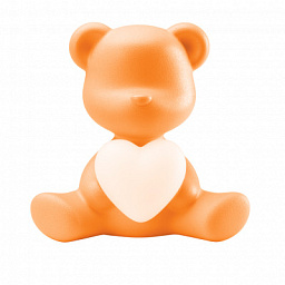 25005DO Qeeboo Teddy настольный аккумуляторный светильник в виде оранжевого медвежонка с подсветкой сердца