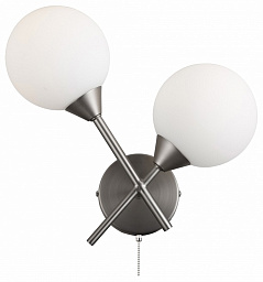 V10844-2W Moderli Molecule настенный светильник с двумя стеклянными плафонами хром