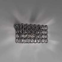 MINIGIOGALI НАСТЕННЫЙ СВЕТИЛЬНИК 2 CRYSTAL BLACK NICKEL GLOSSY CHROME E27 CE