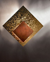 PIASTRA LAMP. PARETE 35X35 16W 3000K FOGLIA  ORO-RUGGINE