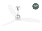 33394WP JUST FAN Ø1280 MM CHROME 3 BLADES TRANSPARENTS W/R люстра с вентилятором Faro barcelona — фото 1