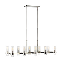 Geneva Linear Chandelier полированный никель с прозрачным стеклом