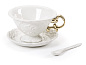 I-Wares Фарфоровая чайная чашка с блюдцем Seletti PID412307