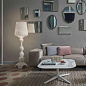 09180VE Kartell Kabuki PT торшер с регулировкой яркости зелёный — фото 2