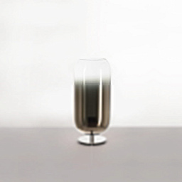 1409060A Artemide Gople настольная лампа с овальным стеклянным плафоном серо-прозрачного градиента