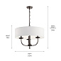 Kennewick 3 Light Chandelier with White Fabric Olde Bronze люстра 52384OZ Kichler — фото 3