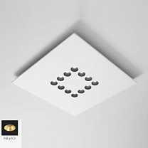 CONFORT PLAFONIERA 54W QUADRATA 2700K NERO- FOGLIA ORO
