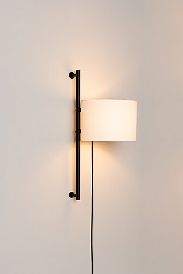 Настенный светильник Twain Milan Iluminacion, норка, белый абажур