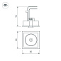 026874 Arlight Светильник CL-SIMPLE-S80x80-9W Warm3000 (WH, 45 deg) — фото 1