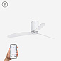 32038WP Faro MINI TUBE FAN потолочный вентилятор SMART Ø1280 3 лопасти блестящие — фото 1