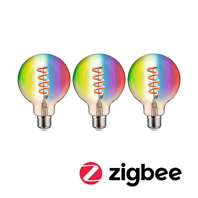 29165 Paulmann LED Globe 3x470 лм 3x6,3 Вт RGBW+ с регулировкой яркости, золото