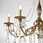 Kolarz PISANI CRYSTAL 1301.85.4.SpT люстра состаренная латунь ø83cm высота 80cm мин. высота 100cm макс. высота 150cm 5 ламп e14 — фото 3
