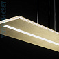 02806FODHXXXX Elesi luce Quid SP S LED прямоугольная люстра золото — фото 2