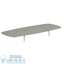 НИЗКИЙ СТОЛ STYLETTO LOUNGE 300X120CM, АЛЮМИНИЕВЫЕ НОЖКИ, БЕЛАЯ КЕРАМИЧЕСКАЯ СТОЛЕШНИЦА CEPPO DOLOMITICA Royal Botania