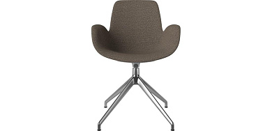 Seed chair with armrest & 4-starbase - upholstered Bolia кресло