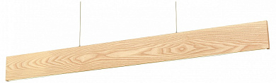 подвесной светильник из натурального дерева с длинной линейной конструкцией