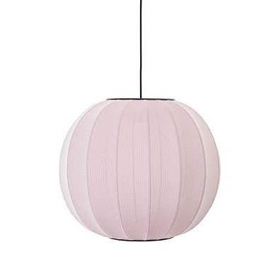KW45 PI Knit-Wit Made By Hand Подвесной светильник Ø45 с розовым тканевым абажуром