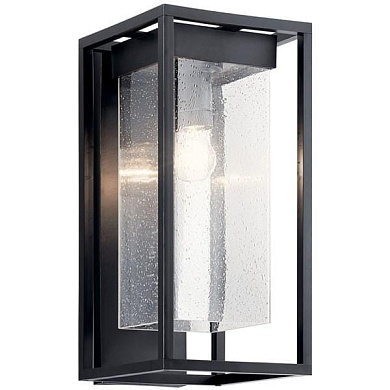 Mercer 20" 1 Light Wall Light Clear Seeded Glass Black уличный настенный светильник 59062BSL Kichler