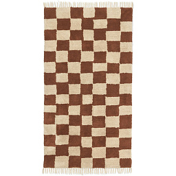 1104268160 Ferm Living Mara тканый интерьерный ковер прямоугольной формы с шахматным узором