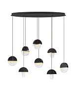 Triac Dimmable Clear & White Cloud Glass, Black Marble, Brass Gold Metal, Matt Black Metal Base LED 48Watt 220-240Volt 3597Lm IP20 3000K L:105 W:40 H:150 cm