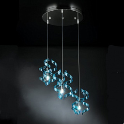 Metal Lux Astro SP tondo 3L современная люстра с тремя плафонами хром; голубой 206.513.08