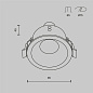 DL032-2-01W-1(N) Maytoni Zoom Встраиваемый светильник 10W IP44 Белый — фото 6
