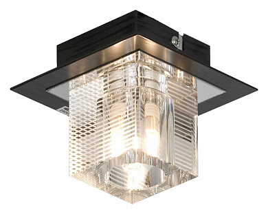 потолочный встраиваемый светильник с квадратным стеклянным плафоном