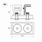 Встраиваемый карданный светильник Arlight CL-SIMPLE-S148x80-2x9W — фото 1